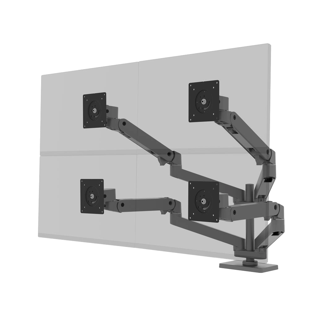 Ergotron LX Pro Desk Quad Arm Dark Grey – ramię do 4 monitorów