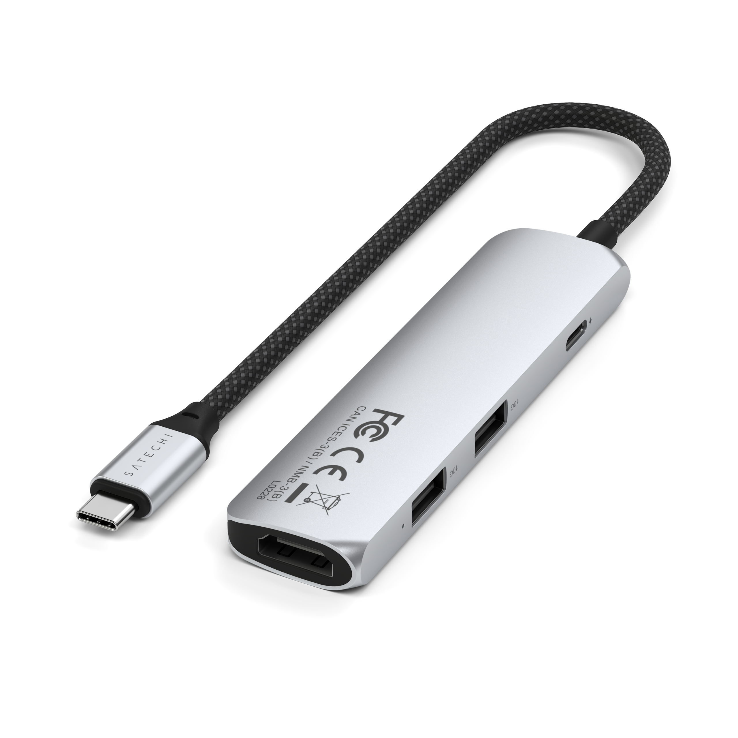 Satechi Adapter USB-C 4w1 z HDMI 4K (Silver)