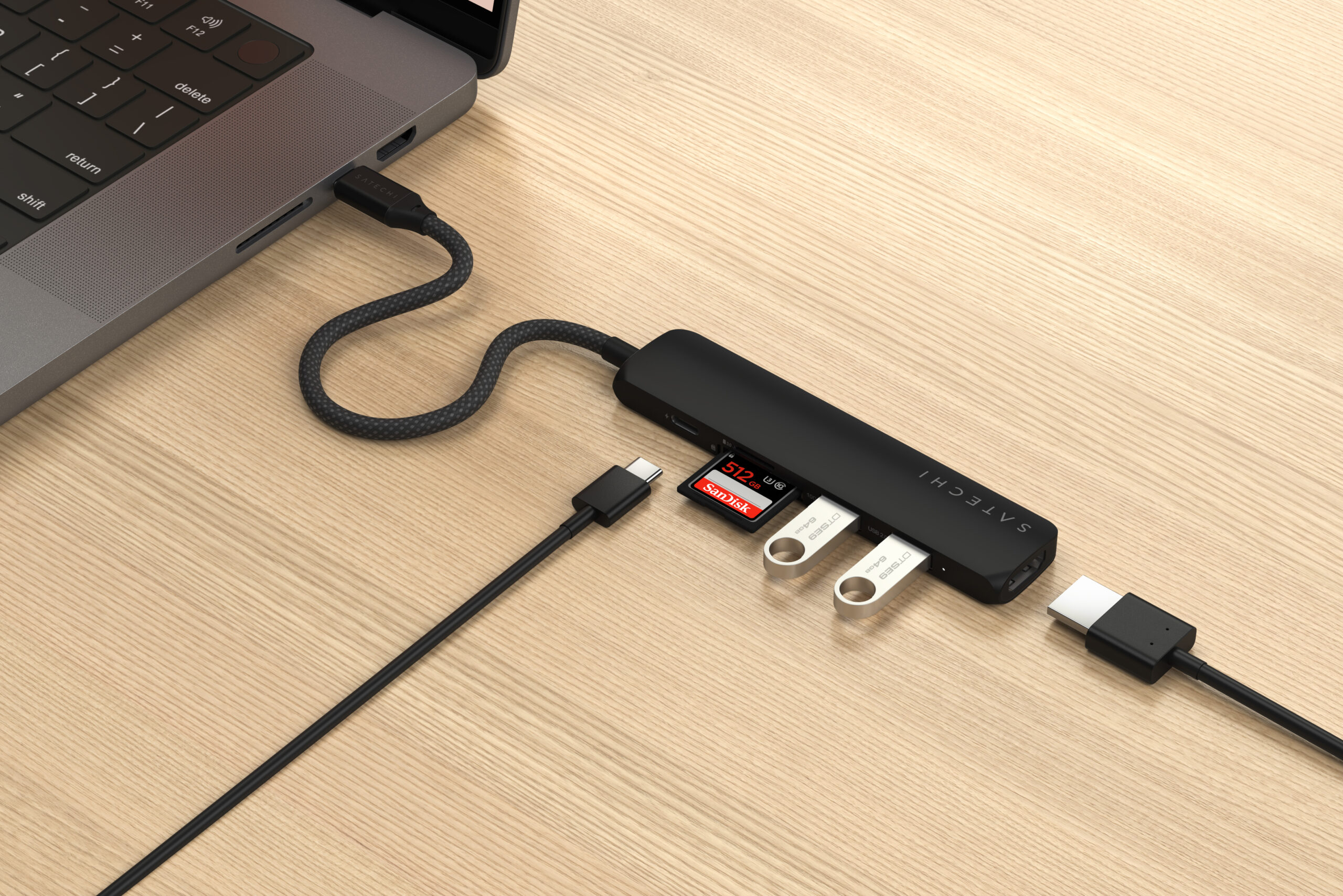 Satechi Adapter USB-C 6w1 z HDMI 4K (Black)