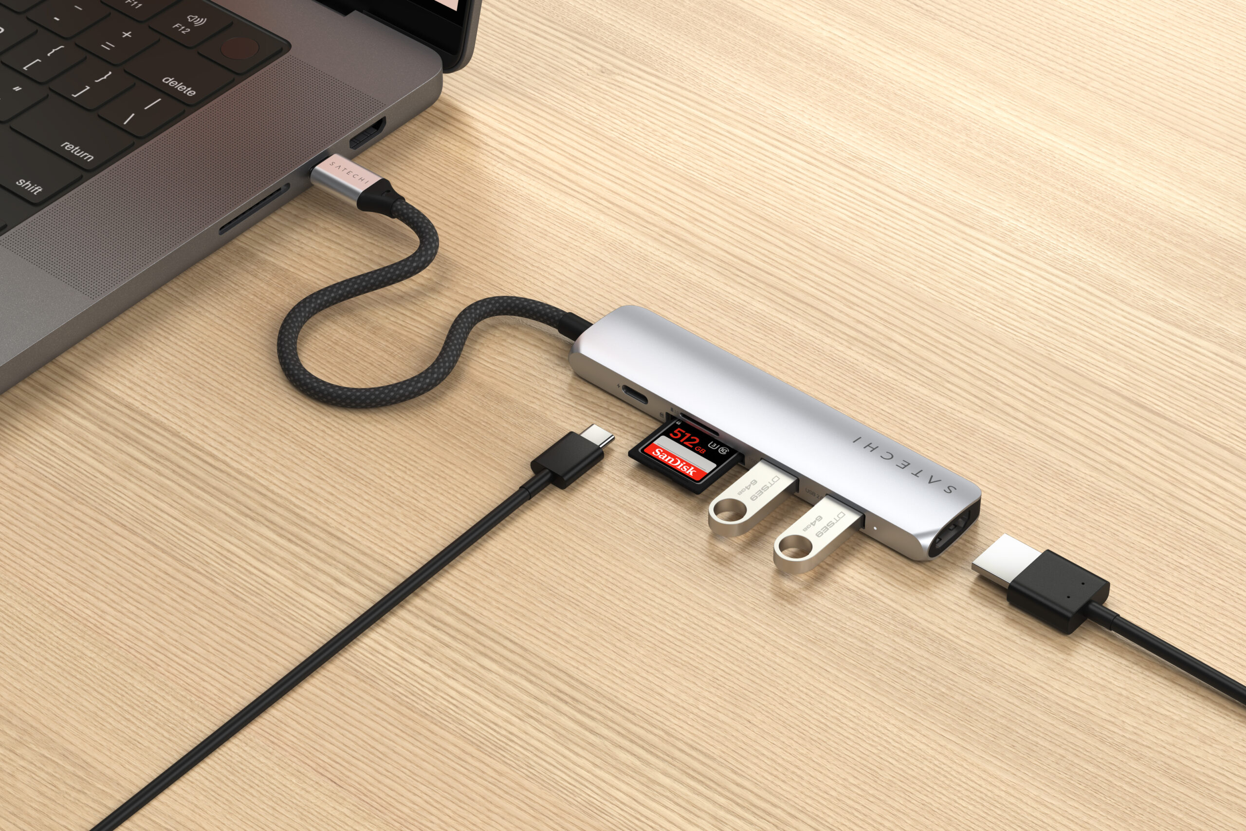 Satechi Adapter USB-C 6w1 z HDMI 4K (Silver)
