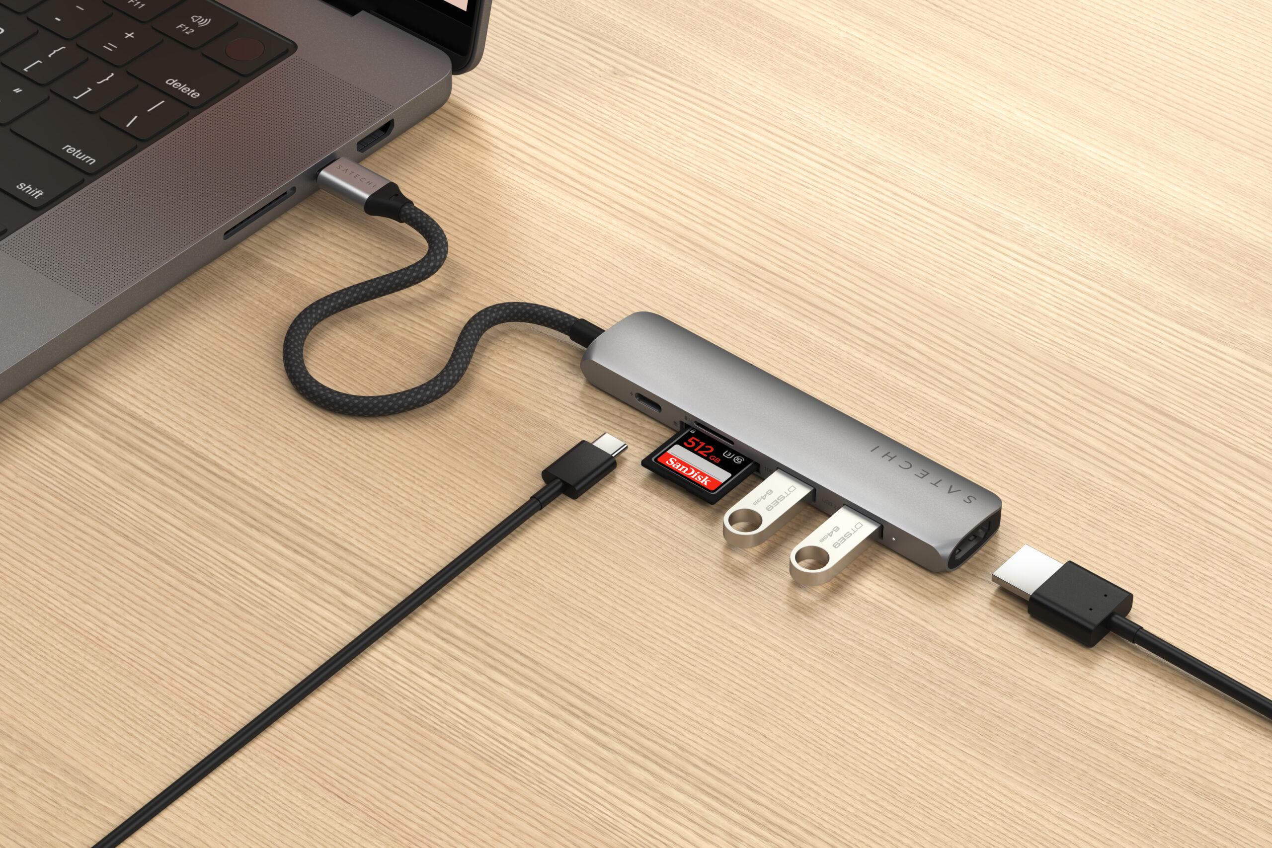 Satechi Adapter USB-C 6w1 z HDMI 4K (Space Gray)