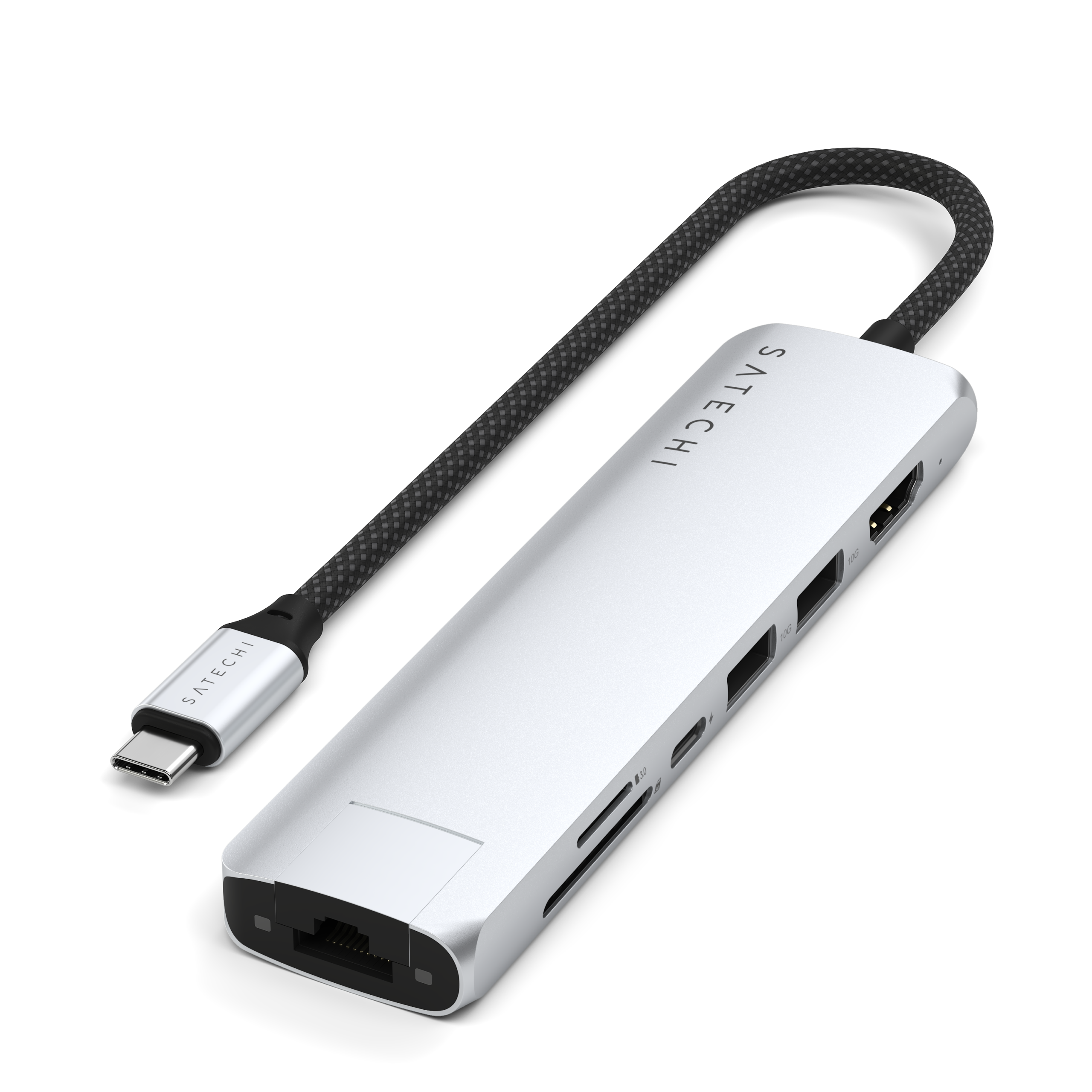 Satechi Adapter USB-C 7w1 z HDMI 4K i Ethernet (Silver)